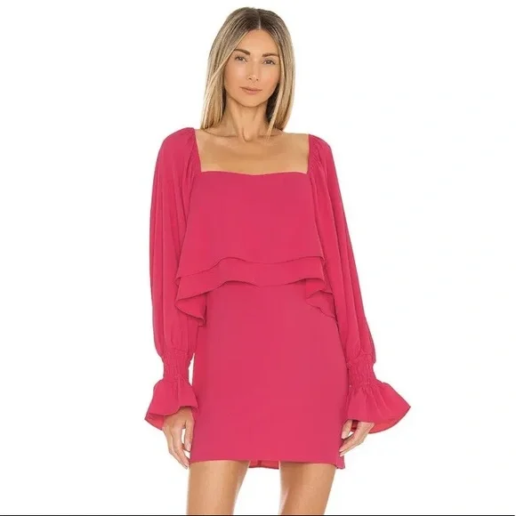 Amanda Uprichard | Dresses | Amanda Uprichard Hot Pink Mini Dress | Poshmark